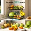 Sevenblue 3 Tier Fruit Basket for Kitchen Counter with 2