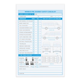 A5 Minibus defect/Check List Book, 2 Part, Duplicate, 50 Sets per Book