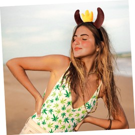 ABOOFAN 3 Pcs Party Headdress Fashion Hair Hoop Ox Horn Crown Photo Prop Hair Band Elegant Masquerade Accessory