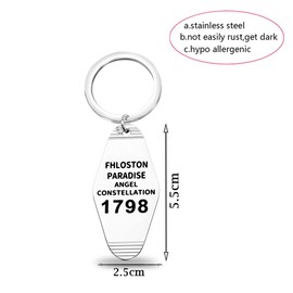 TGBJE Movie Inspired Gift For Fans Fhloston Paradise Angel Constellation Keychain Movie Lover Merchandise Film Gift (C-FHLOSTON 1798 kc)