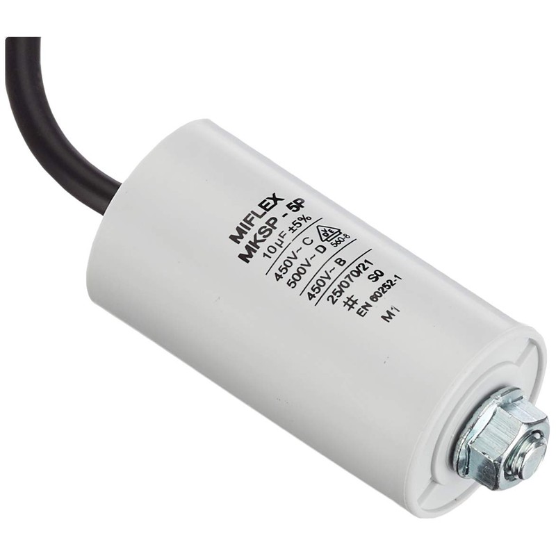 Miflex motor start-up capacitor 10 μF, 450 V, 35 mm