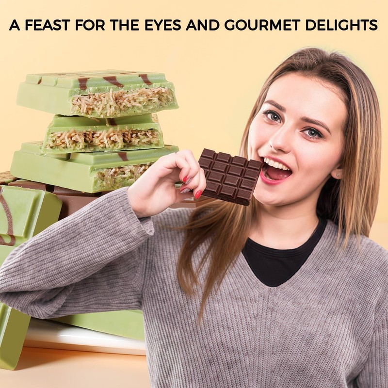 Fimary Chocolate Molds - Non-Stick Chocolate Bar Mold, Break Apart