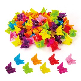 50 Pieces Assorted Color Butterfly Hair Clips, Beautiful Mini Butterfly Hair Clips Hair Accessories for Women and Girls (50 Pack Random color)