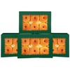 qiqee 50Pcs Deep Green Cookie Box with Window 9x6x2.5 inch