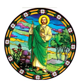 Fashion Jewelry SAINT JUDE PRAY PROTECT Pendant Charm GERMAN Silver 22" Necklace Men Women Gift