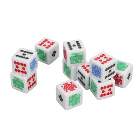 20 Pieces Poker Dice Set Acrylic Dice Impact Resistant with Carrying Case for Poker Games Party Supplies, Birthdays