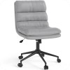 JFHID Criss Cross Chair with Wheels Armless Swivel Office Desk