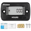 Jayron Digital Wireless Hour Meter, Vibration Activation, Programmable Maintenance Reminder,