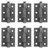 Fanmao 6 Pack 3-1/4" x 2" Weld-On Butt Door Hinges,