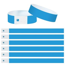 Wristbands Disposable 10 Color Selection 100pcs/200pcs/500pcs/1000pcs Event Paper Wristbands Tape One-touch Attachment People Count Entry Control People Management Amusement Park Water Area Compatible