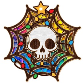 BlinkWishes Skull Christmas Ornament for Skull Fans, for Skull Skeleton Lovers, Skull Hanging Ornament for Christmas Tree Decor, Skull Enthusiast Keepsake