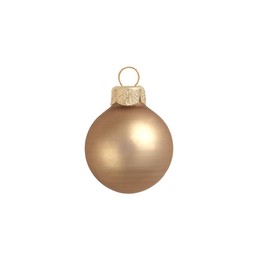 Whitehurst Matte Brown Cognac Glass Ball Christmas Ornament 7" (180mm)