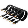 KOMGILK 8K HDMI Cable 10FT 5Pack, High Speed 48Gbps HD