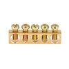 Pack of 10 Wire Screw Clamp, 5-Hole Brass Electrical Distribution