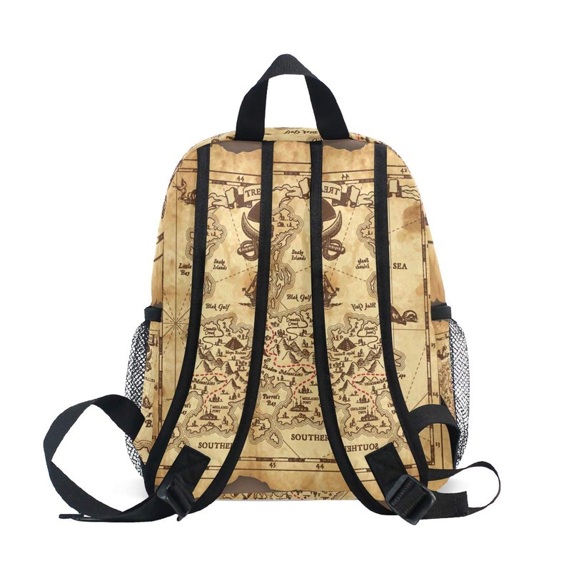 Boys Girls Kids School Backpack Rucksack Pirate Treasure Map Child