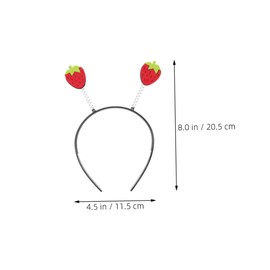 SAFIGLE 3pcs Strawberry Headband for Women Cute Fruit Costume Hair Accessories for Parties Celebrations Comfortable Lightweight Design for Themed Gatherings