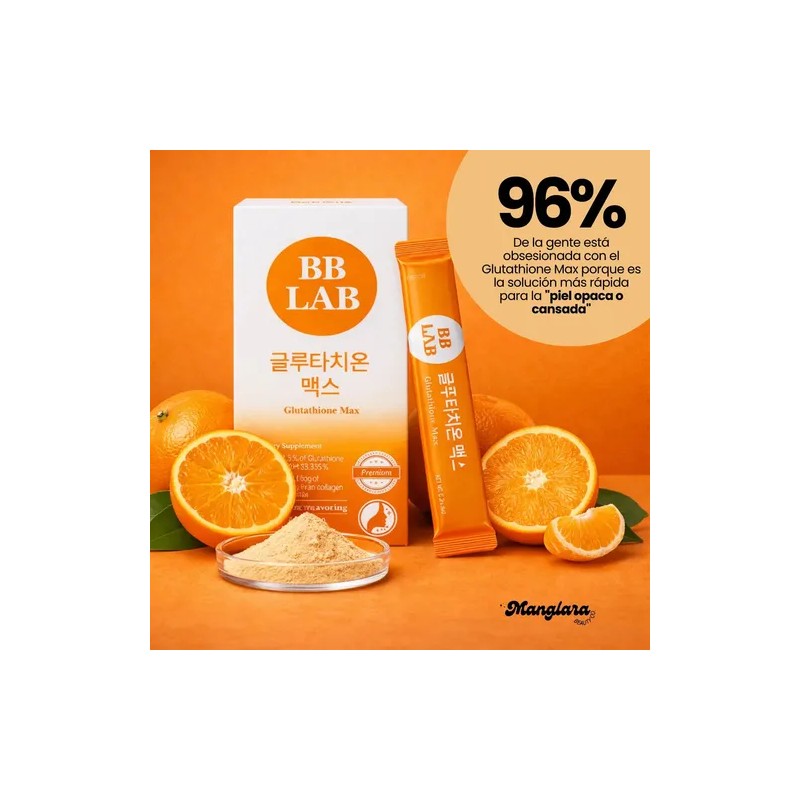 Glutatión BB LAB Glutathione Max en Polvo, con Colágeno Marino