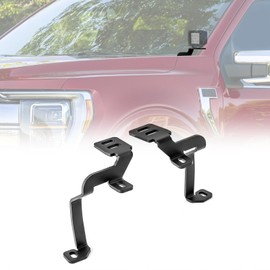 WeiSen Ditch Light Mounting Brackets, Hood LED Light Pod Mounting Brackets Compatible with Ford F-150 2021-2024, Fit F150 Raptor 3rd 2021-2024