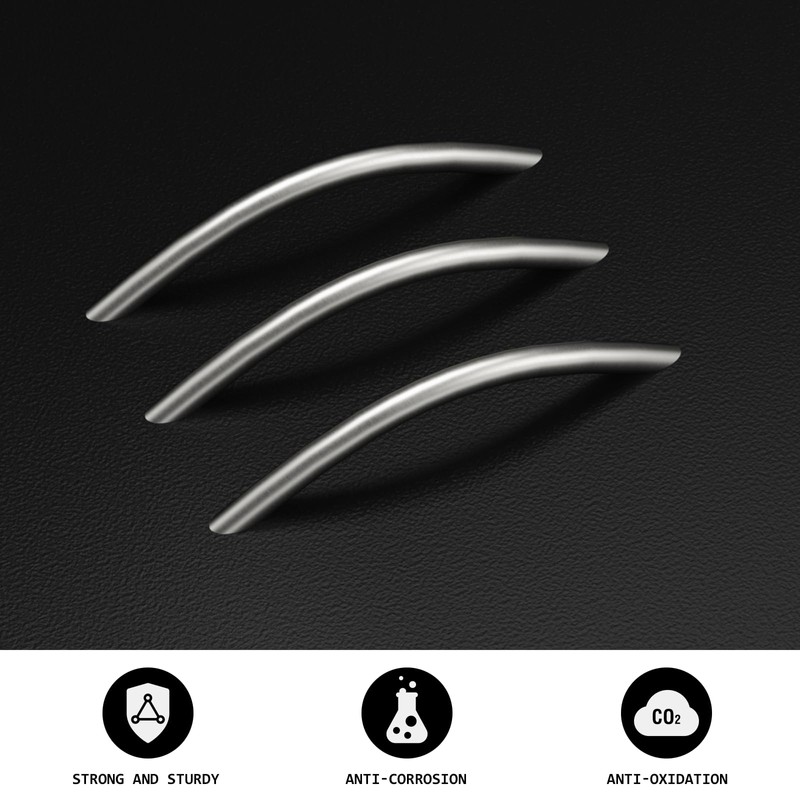 homdiy 10 Pack Brushed Nickel Cabinet Pulls 5 Inch Solid