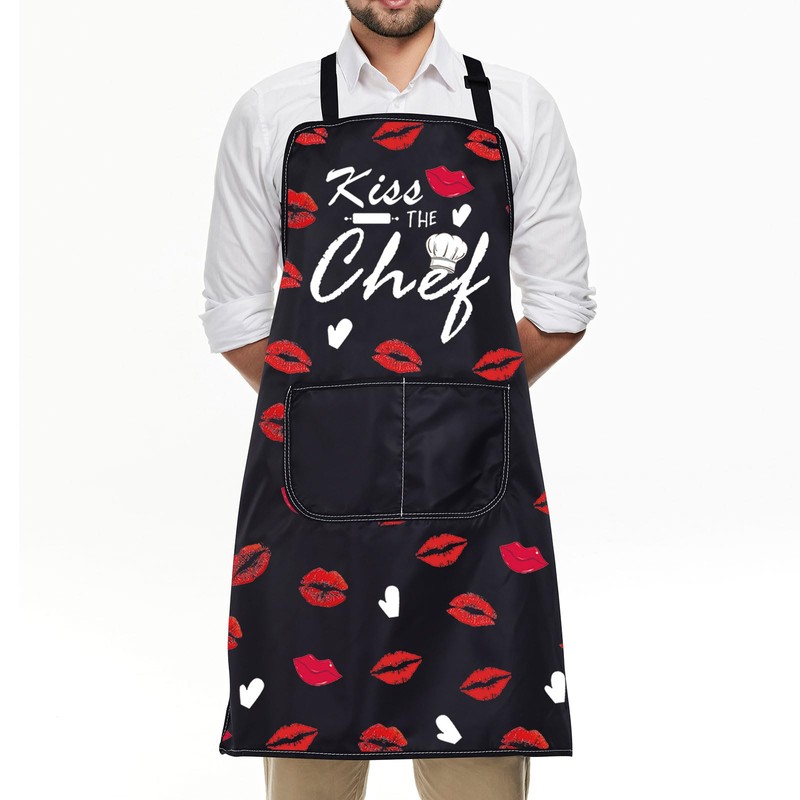 ENSIANTH Kiss The Chef Apron Gifts for Cooking Lovers Kitchen