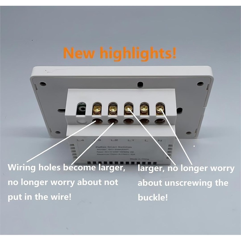 Zigbee Smart Touch Wall Light Switch, Glass Panel Wireless Remote