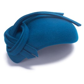 Lawliet Black Teardrop Women Felt Fascinator Tam Beret Casque Cocktail Hat A572 (Teal)