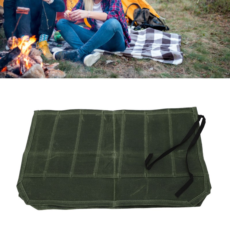 Waxed Canvas Knife Bag 7 Pocket Professional Foldable Chef Knife