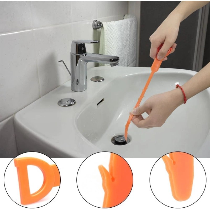 Forlivese 3 Pack 25 Inch Drain Snake,Drain Clog Remover,Sink Snake