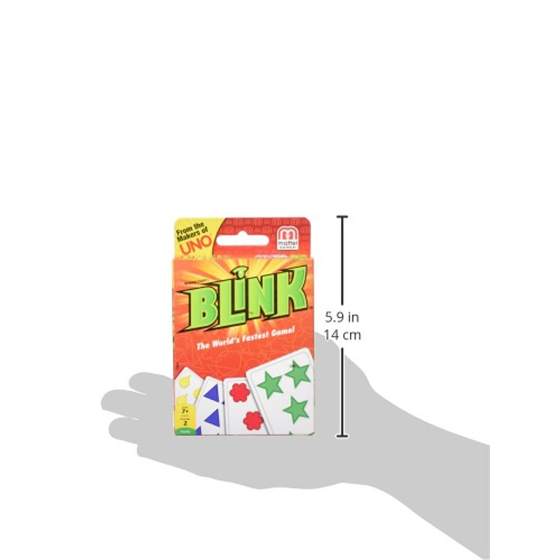 Mattel Games Reinhard Staupe's Blink Family Card Game, Travel-Friendly, with