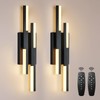 Benkut Modern LED Vanity Lights Set of 2, Black Wall