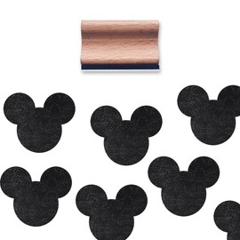 Mouse Head Rubber Stamp, 1-1/3 Medium Stamp for Scrapbooking Card Making Crafting