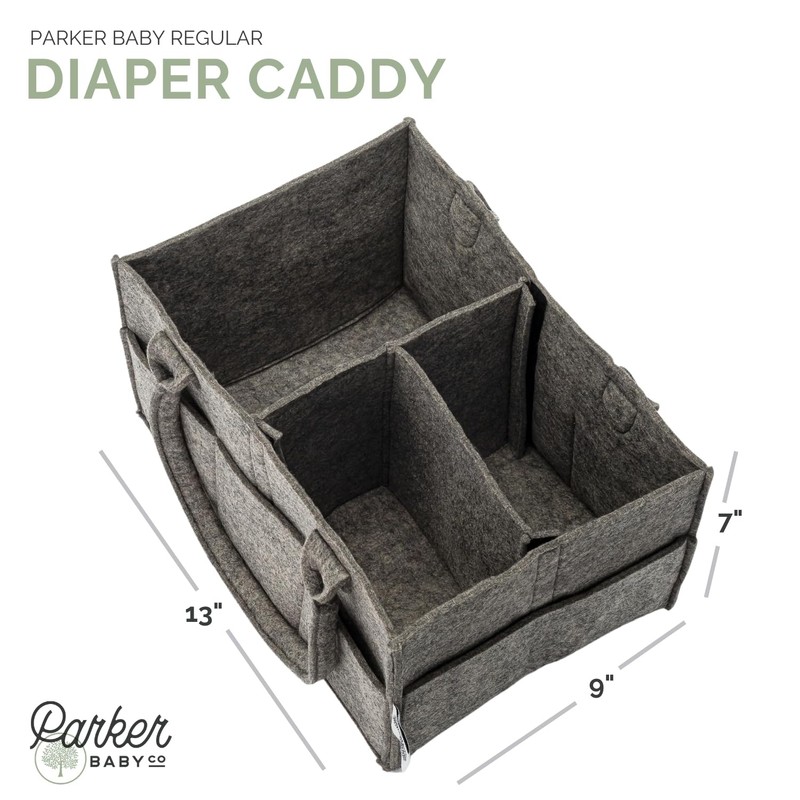 Parker Baby Diaper Caddy - Nursery Storage Bin and Car