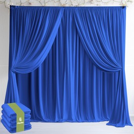 GALLETY Royal Blue Backdrop Curtain for Wedding, Polyester Photography Backdrops Curtains - 20FT x 10FT Photobooth Backdrop Curtains for Celebration,Birthday, Formal Dinners,Graduation Decorations
