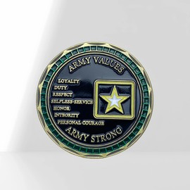 U.S. Military Challenge Coin Set - Army Values & Soldier Creed - Motivational Coins for Veterans & Service Members