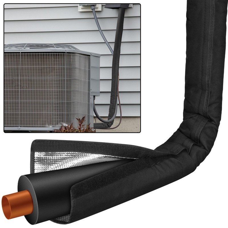 HVAC Copper Pipe Insulation Cover, 72''x10.2'' Outdoor Mini Split AC