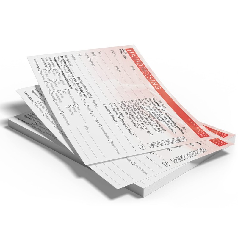 Hairdressing Client Record Card - Treatment Consultation Form for Mobile