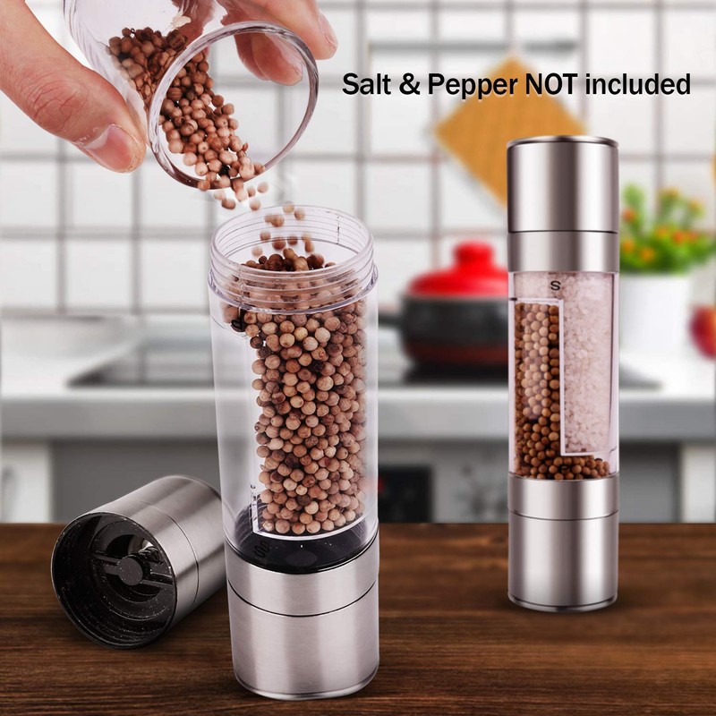 Mixoo Salt and Pepper Grinder - 2 in 1 Manual