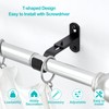 AMZSEVEN Adjustable Curtain Rod Brackets, Metal Window Drapery Rod Hanger