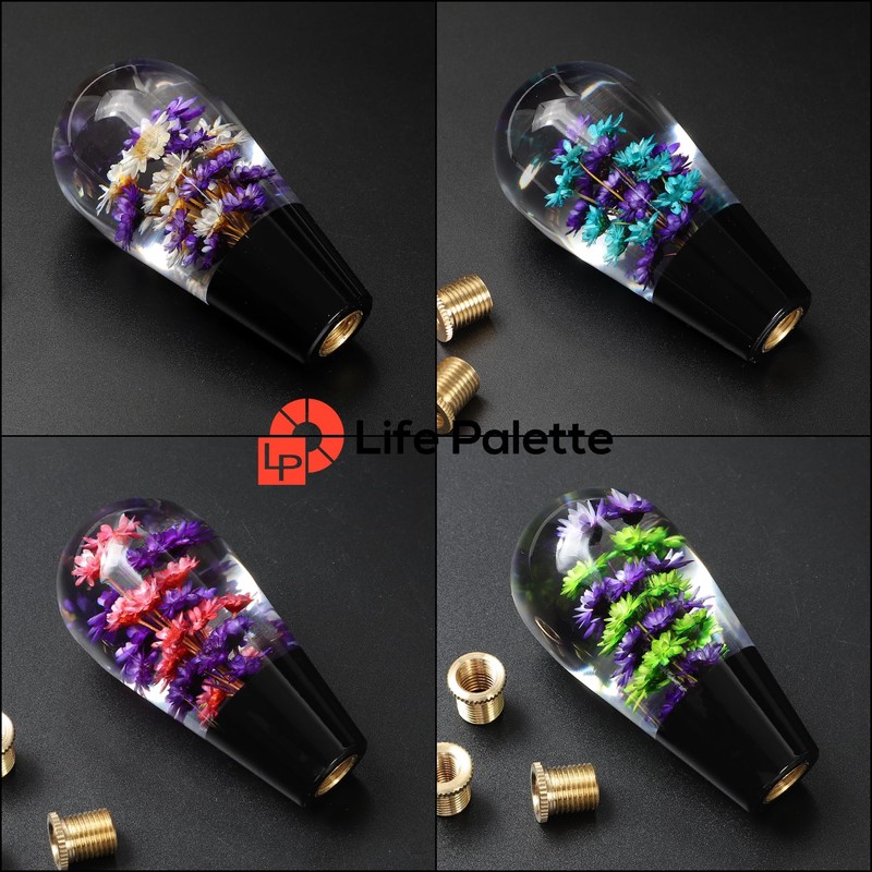 Life Palette Underwater Flower Crystal Shift Knob Long Japanese Extension