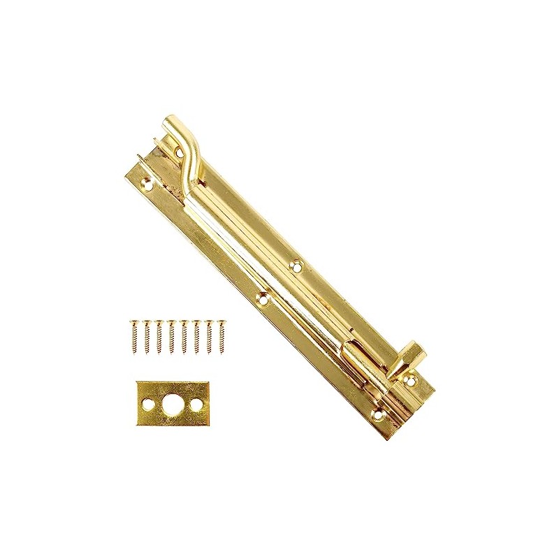 Merriway® BH00769 Cranked Swan Neck Surface Slide Door Bolt, 150