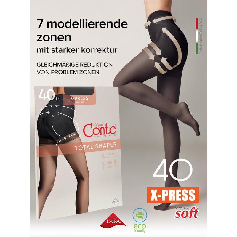 Conte elegant Modelling Women's Tights with Push-Up Effect - X-PRESS