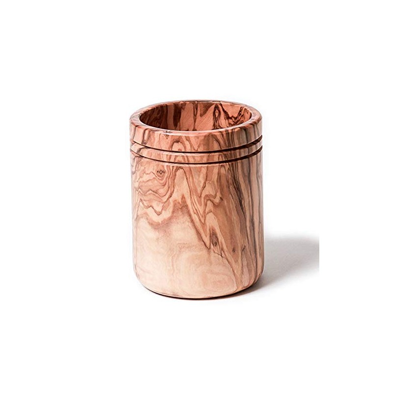 Berard Olive Wood Handcrafted Utensil Canister