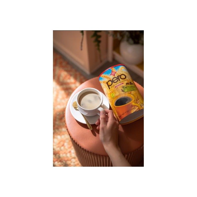 Pero Instant Natural Beverage – 7oz Canister (Caffeine-Free & Healthy)
