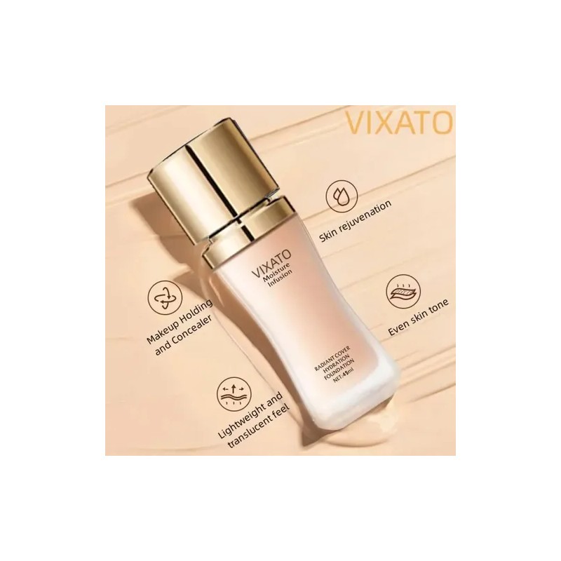 Base Correctora Líquida Cover Hydration De 45 Ml De Vixato