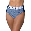 Miss Mary of Sweden Azure Patterned Bikini Bottoms Maximodell, navy