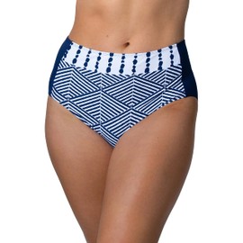 Miss Mary of Sweden Azure Patterned Bikini Bottoms Maximodell, navy blue