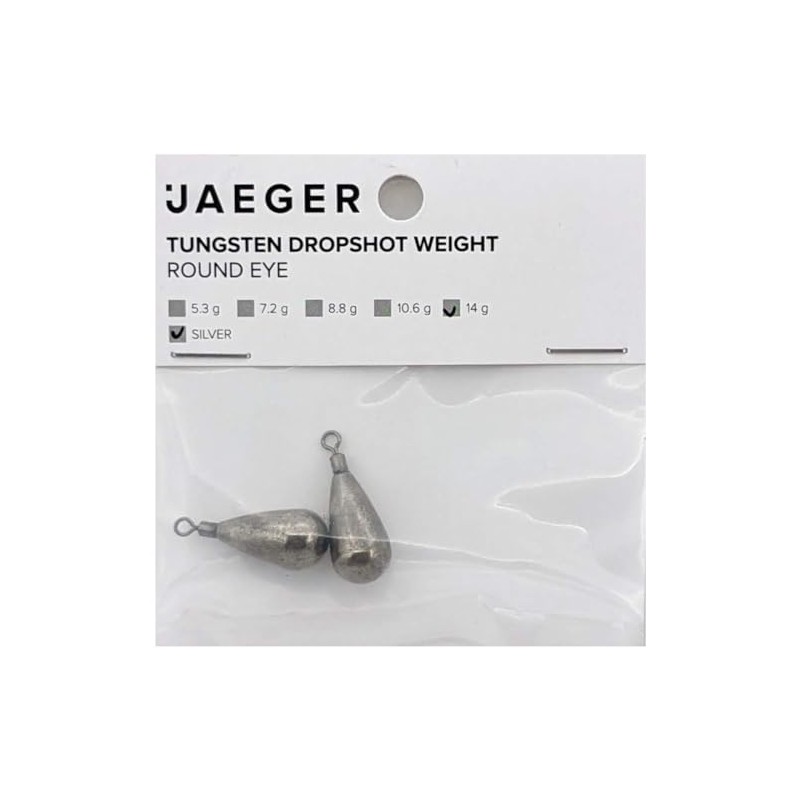 Tungsten Tear Drop Shot Weight Natural (14)