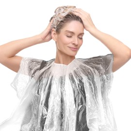 10 Pcs Disposable Hair Color Capes, Waterproof Hair Dye Cape, Capes Salon Cape, Hair Dye and Styling Bibs for Hairdresser Artist Clients 39 X 39 Inches