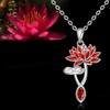 Birth Flower Necklace July Birthstone Water Lily Necklace Lotus Flower