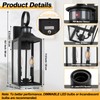 20" Black Motion Sensor Outdoor Light, Large Dusk to Dawn
